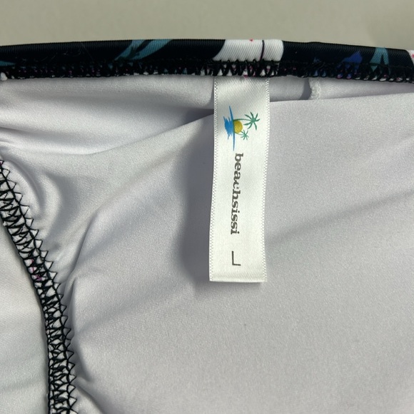 Beachsissi Floral Print V Neck Halter Women’s One Piece Swimwear Large Multi - Picture 5 of 7